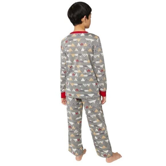 NWT Eddie Bauer Red and Grey Pajamas Set + Robe for boys, size S (7/8) - Picture 4 of 6